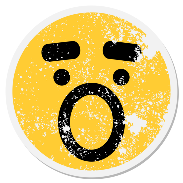 Bir insan tarafından çizilmiş bağıran dairesel bir etiket.