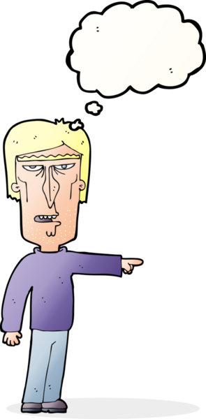 Bir insan tarafından çizilmiş düşünce baloncuğu olan bir adam.