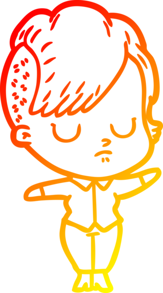 Bir insan tarafından çizilmiş bir karikatür kadın çizimi