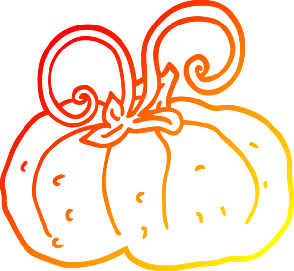 Bir insan tarafından çizilmiş bir kış kabağının sıcak çizgi çizimi