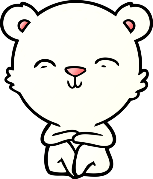 Bir insan tarafından çizilmiş kutup ayısı karikatürü