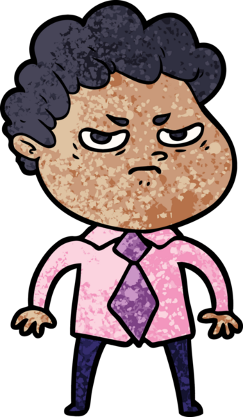 Bir insan tarafından çizilmiş kızgın bir adam.