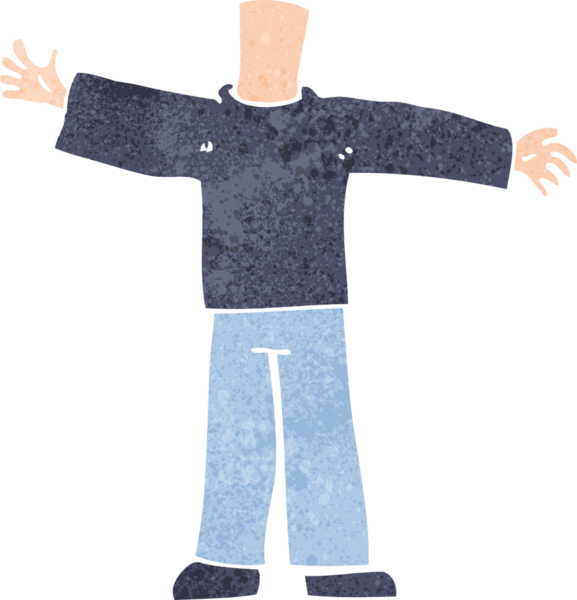 Açık kollu karikatür gövdesi (bir insan tarafından çizilen ve eşleştirilen karikatürler)