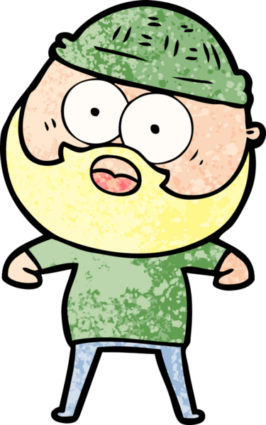 Çizgi film bir insan tarafından çizilmiş sakallı adamı şaşırttı