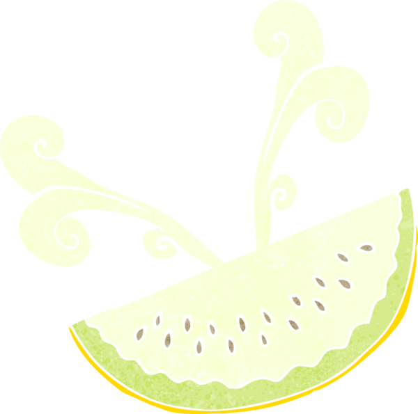 Bir insan tarafından çizilmiş karpuz dilimi.
