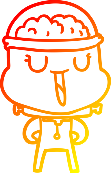 Bir insan tarafından çizilmiş mutlu bir çizgi robot çizimi