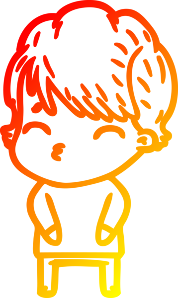 Bir insan tarafından çizilmiş bir karikatür kadın çizimi.