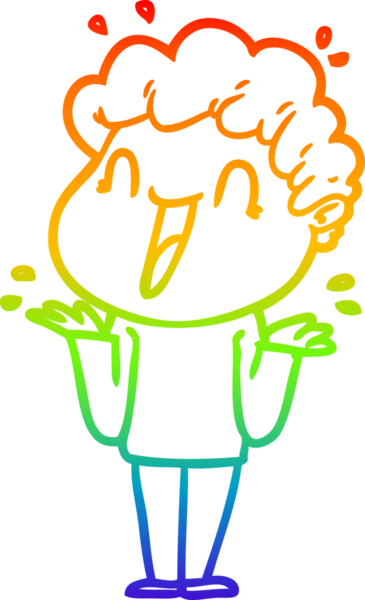 Bir insan tarafından çizilmiş mutlu bir adamın çizgi çizimi.