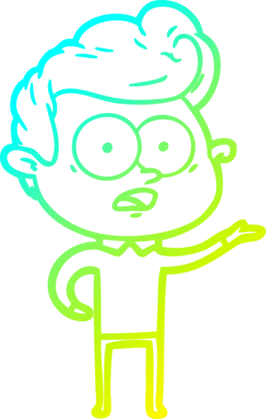 Bir insan tarafından çizilmiş soğuk çizgi çizgi film karakteri.