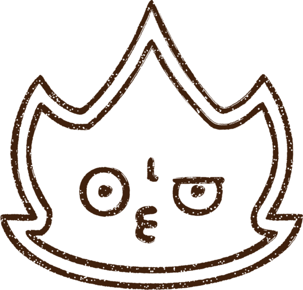 Alev Karakteri Bir insan tarafından çizilmiş