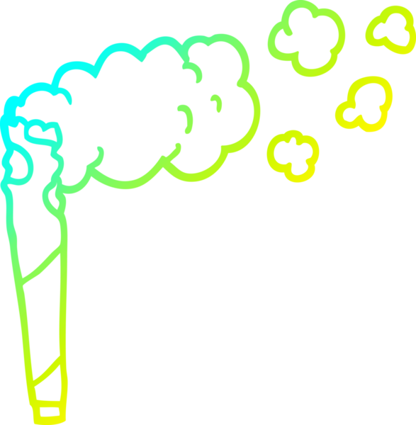 Bir insan tarafından çizilmiş soğuk gradyan çizgi üzerinde kenevir sigarası