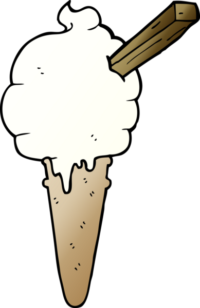 bir insan tarafından çizilmiş, konuşma baloncuklu çizgi film dondurması.