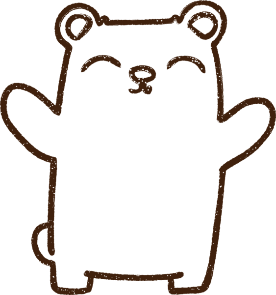 Bir insan tarafından çizilen Ayı Kömürü Çizimi