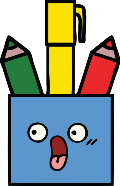 Bir insan tarafından çizilmiş kalem kapının sevimli karikatürü.