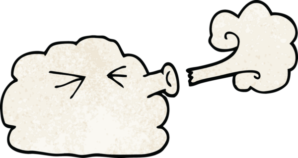 Çizgi film karalama bulutu bir insan tarafından çizilen fırtınayı emiyor