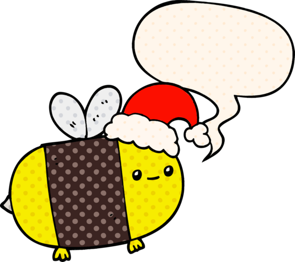 Bir insan tarafından çizilmiş çizgi roman tarzında konuşma balonu olan bir çizgi roman arısı.