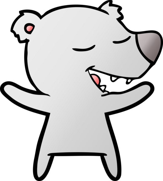 Bir insan tarafından çizilmiş çizgi film ayısı.