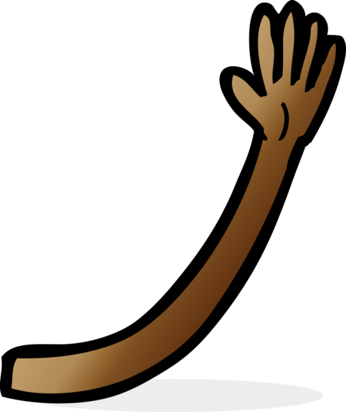 Bir insan tarafından çizilmiş çizgi film kolu