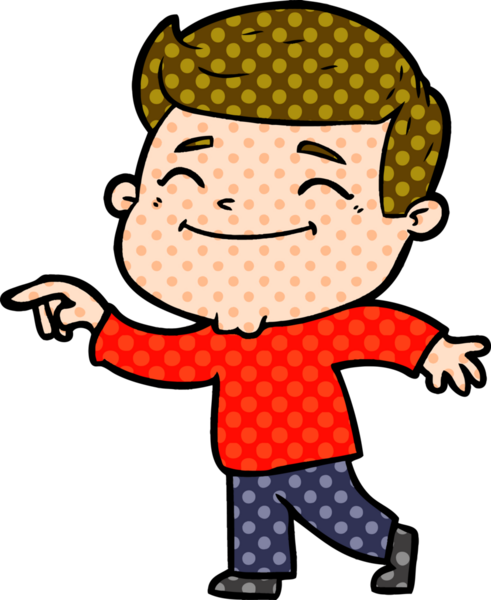 Bir insan tarafından çizilmiş mutlu çizgi film adamı.