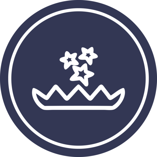 Bir insan tarafından çizilmiş sihirli çiçek dairesel simgesi