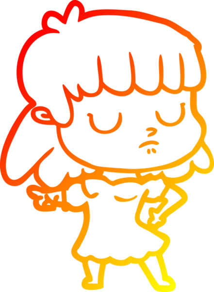 Bir insan tarafından çizilmiş bir çizgi film karakterinin sıcak çizgi çizimi