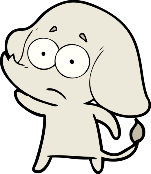 bir insan tarafından çizilmiş belirsiz bir fil.