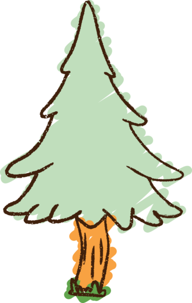 Bir insan tarafından çizilen Kış Ağacı Tebeşiri