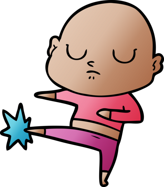 bir insan tarafından çizilmiş kel bir adam.