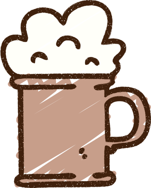 Bir insan tarafından çizilen köpüren Tankard Tebeşiri