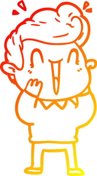 Bir insan tarafından çizilmiş, heyecanlı bir çizgi film çizimi.