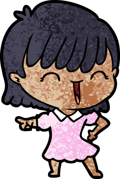 Bir insan tarafından çizilmiş karikatür kadın.