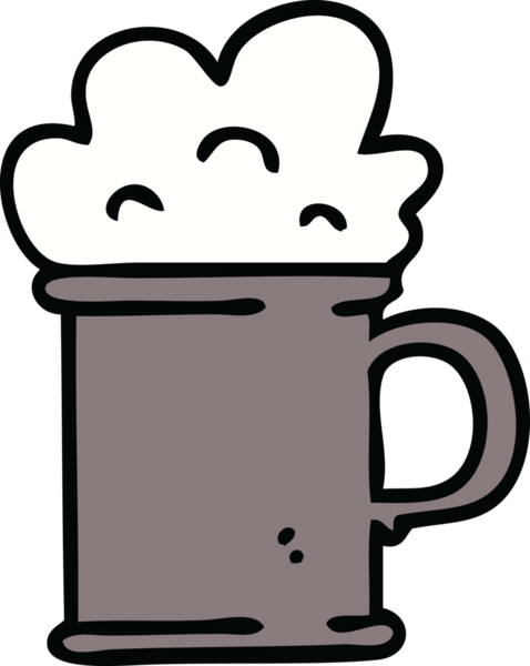 Bir insan tarafından çizilmiş garip bir bira karikatürü.