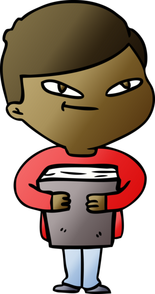 Bir insan tarafından çizilmiş çizgi film çocuğu.