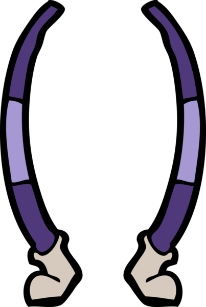 bir insan tarafından çizilmiş karikatür bacakları