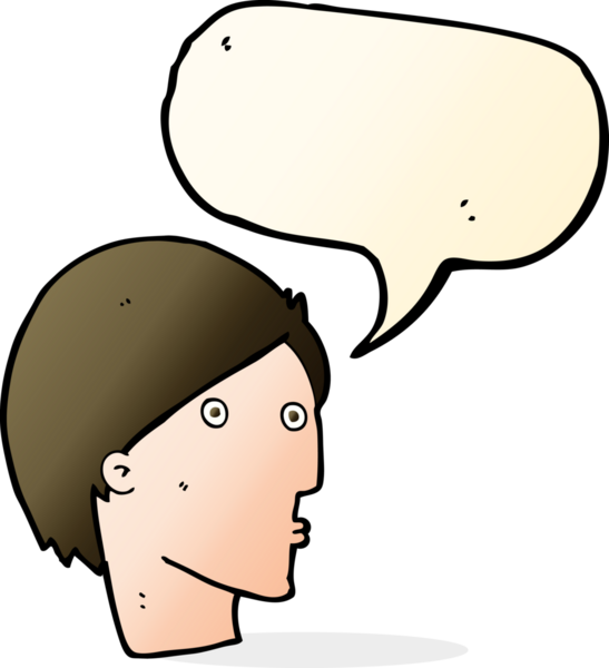 Bir insan tarafından çizilmiş konuşma baloncuğu ile karikatür şaşırdı