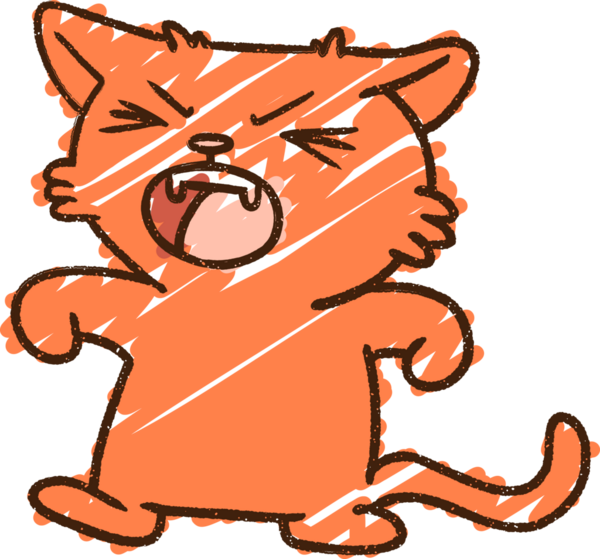 Kızgın Kedi Tebeşiri Bir insan tarafından çizilmiş