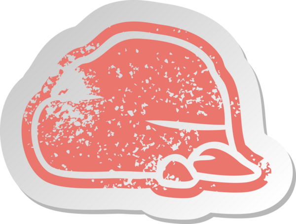 Bir insan tarafından çizilmiş taştan ve çakıldan oluşan eski bir karikatür çıkartması.