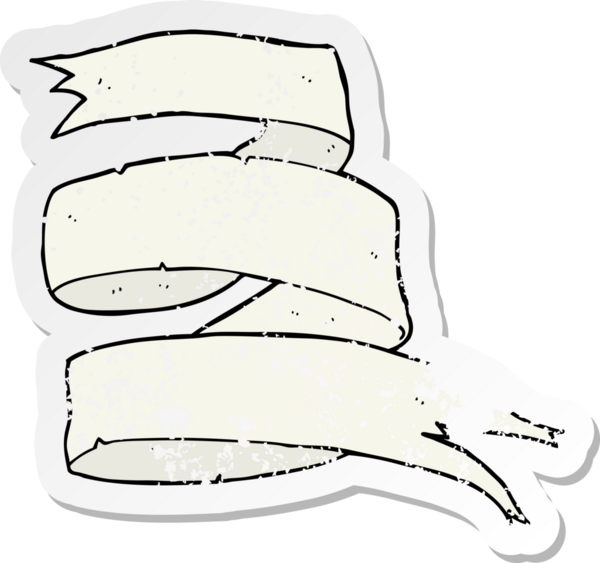 Bir insan tarafından çizilmiş eski bir parşömen afişinin gerilimli çıkartması.