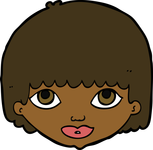 Bir insan tarafından çizilmiş bir kadın yüzü.