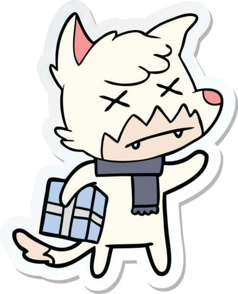 Bir insan tarafından çizilmiş ölü tilki etiketi.