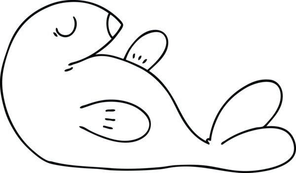 Bir insan tarafından çizilmiş garip karikatür mührü.