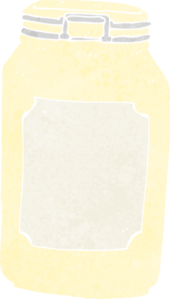 bir insan tarafından çizilmiş karikatür kavanozu