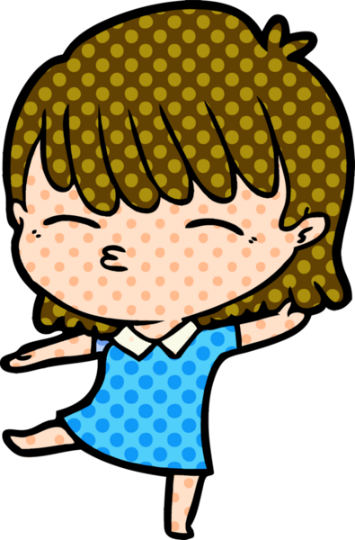 Bir insan tarafından çizilmiş karikatür kadın.