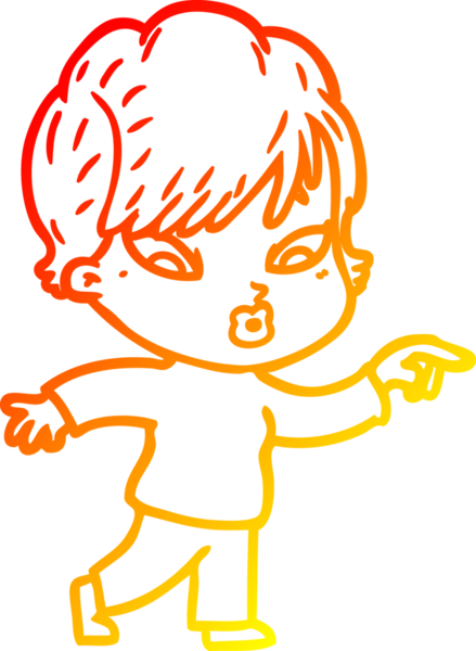 Bir insan tarafından çizilmiş bir karikatür kadın çizimi