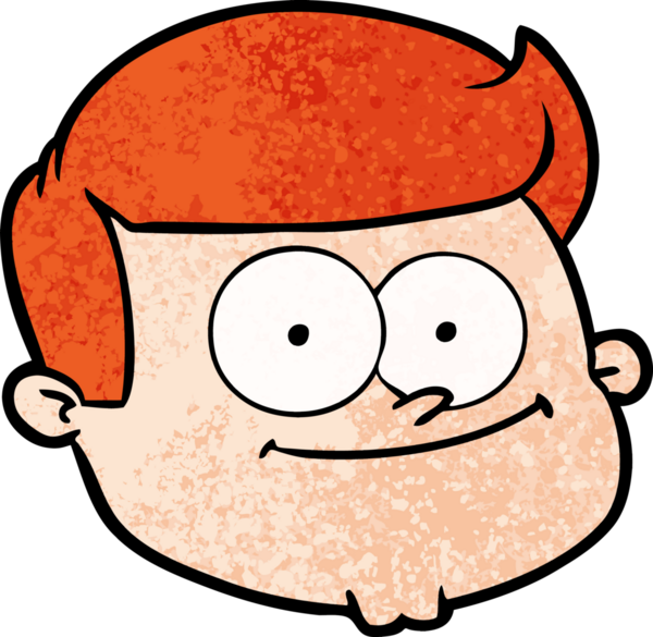 Bir insan tarafından çizilmiş erkek yüzü.