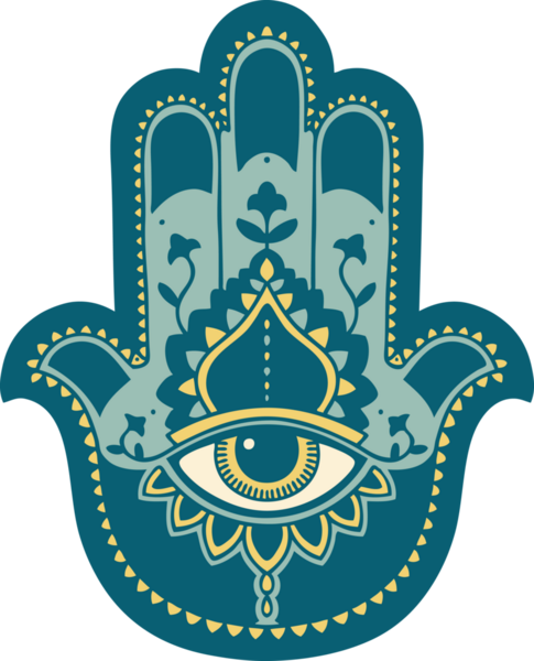 Bir insan tarafından çizilmiş bir hamza ikonik dövme şekli