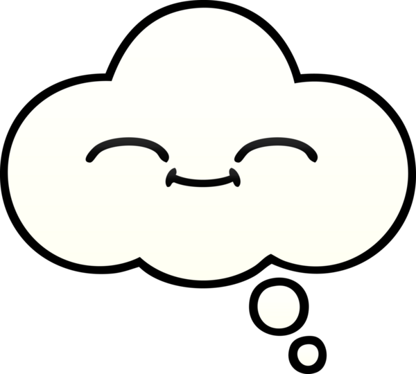 Bir insan tarafından çizilen düşünce baloncuğunun gölgeli çizimi