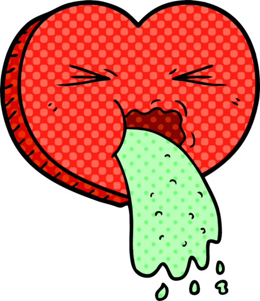 Çizgi film bir insan tarafından çizilmiş hasta bir kalbi sever.