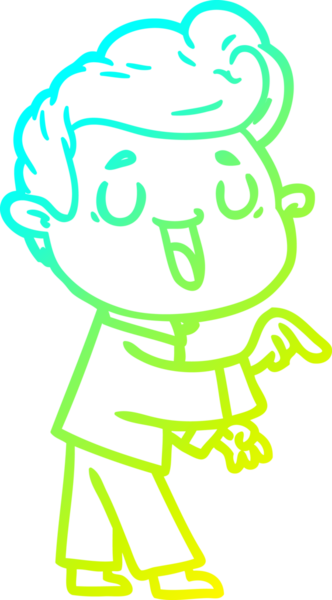 Bir insan tarafından çizilmiş mutlu bir çizgi film karakteri çizimi.