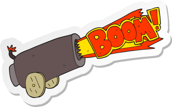 Bir insan tarafından çizilmiş bir karikatür topunun etiketi.